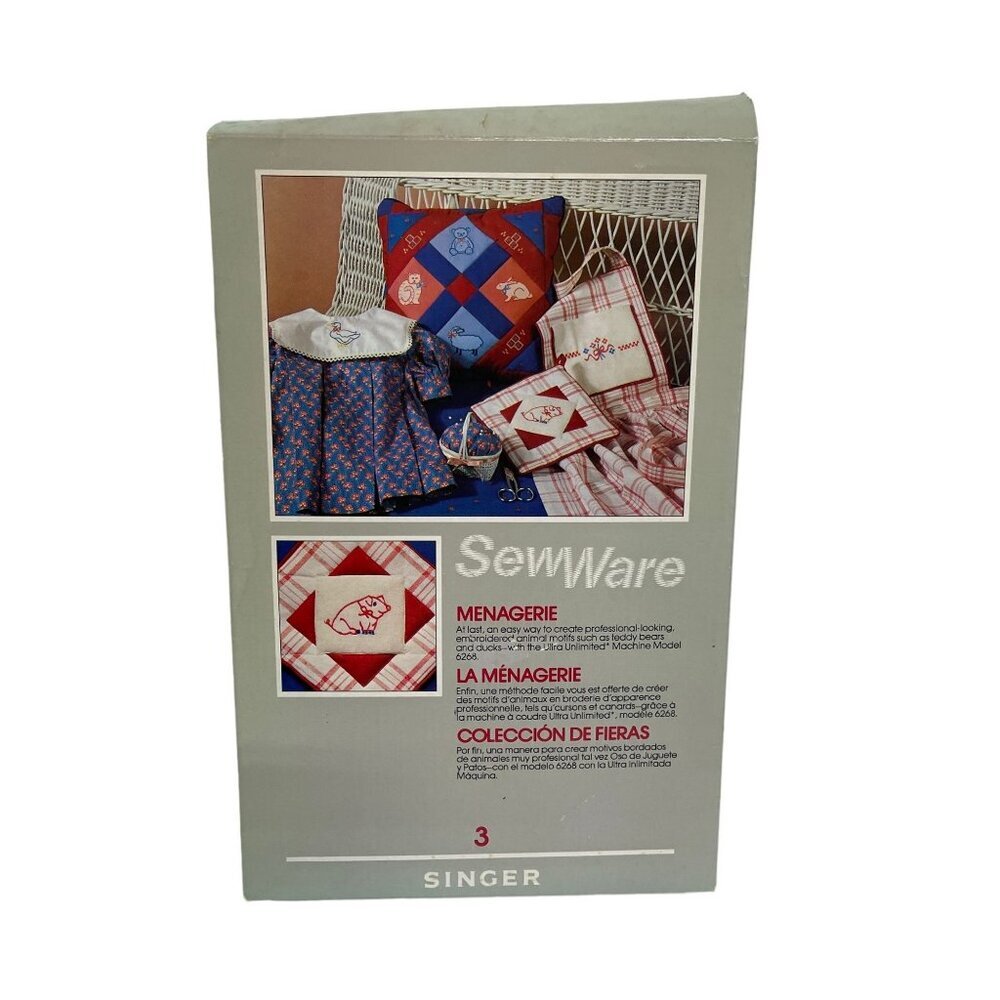 Sew Ware Singer 6268 Embroidery Software Menagerie Animal Motifs‎ Designs